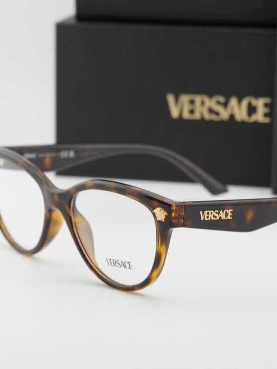 Versace VE3365U 108 Cat Eye Eyeglasses – Havana 52mm main image 5